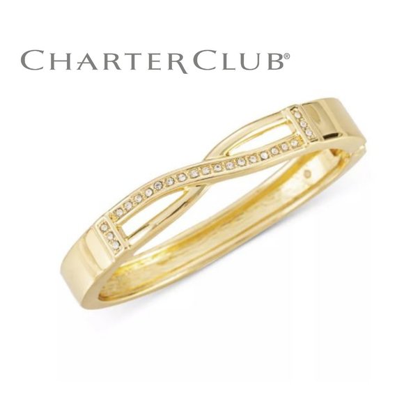 NEW Charter Club Criss Cross Bangle Bracelet - Picture 7 of 8
